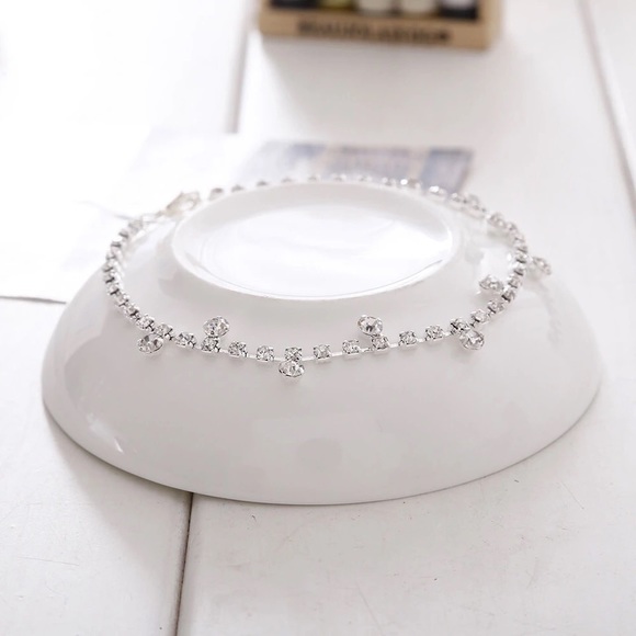 1PC Silver Crystal Anklet Foot Chain Bracelet - Picture 6 of 6